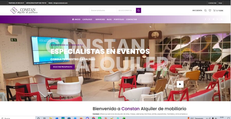 Captura de la web de Constan S.L.