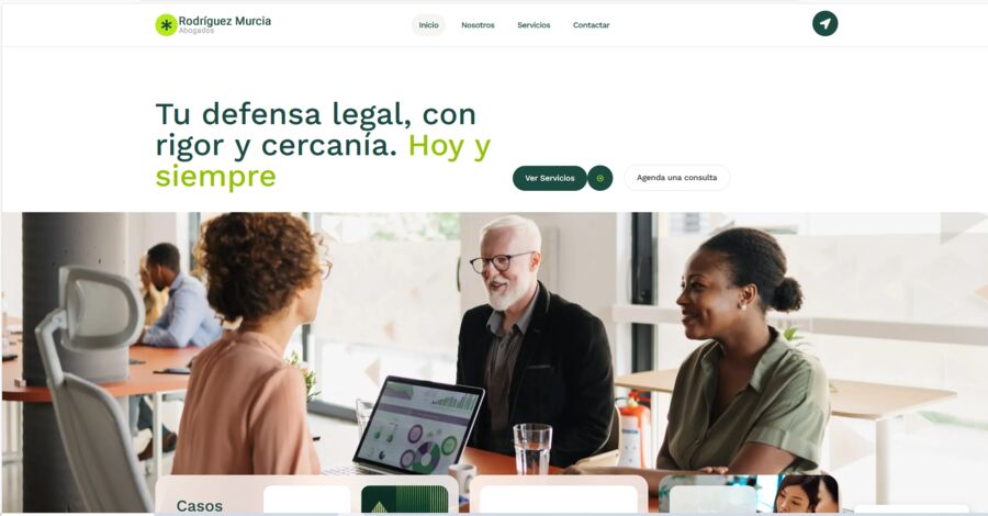Captura de la web de Rodríguez Murcia Abogados