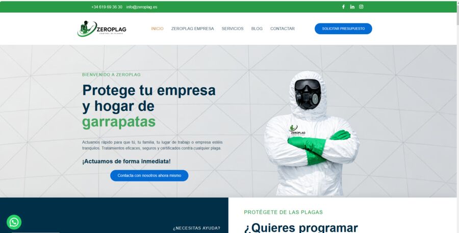 Captura de la web de Zero Plag